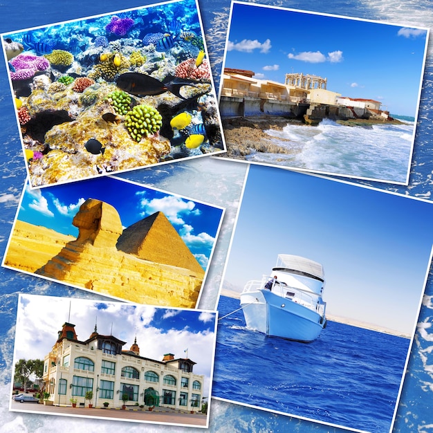 collage of beautiful egypt africa