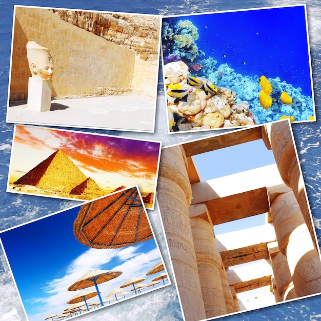 collage of beautiful egypt africa