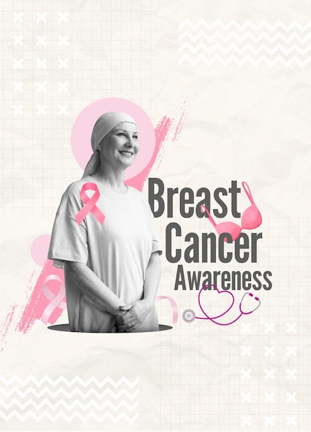 Collage of breast cancer awareness month
