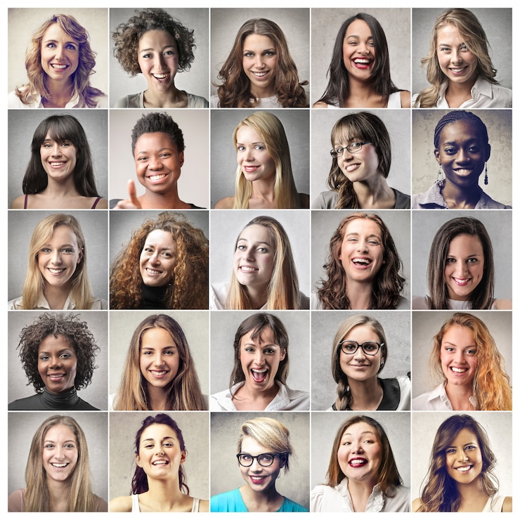 फोटो collage of different women