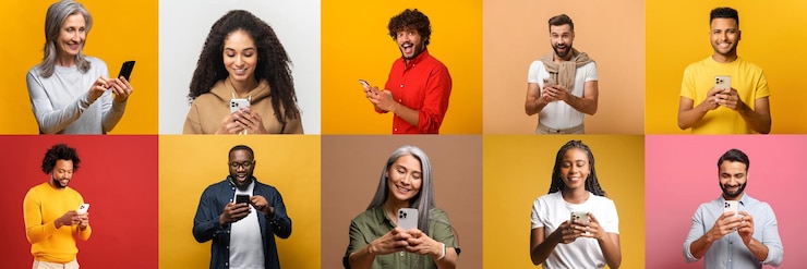 Photo collage of diverse people