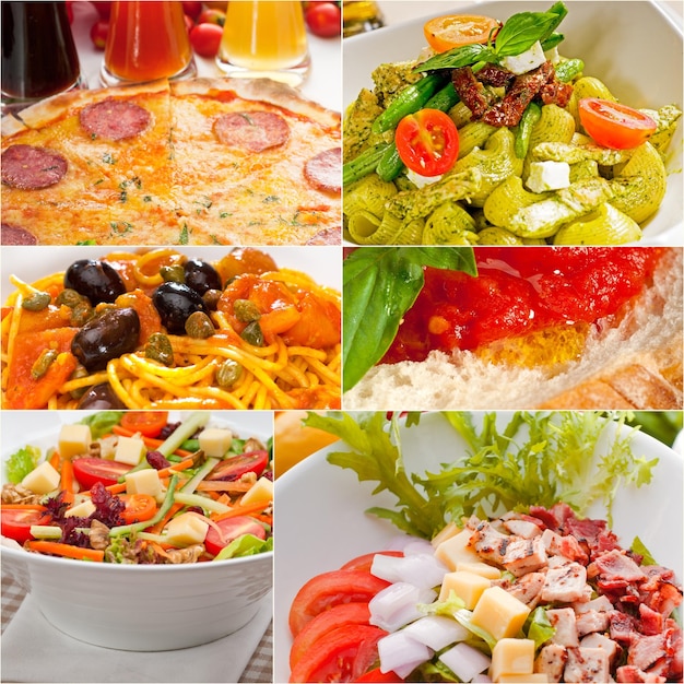 Collage of fresh food