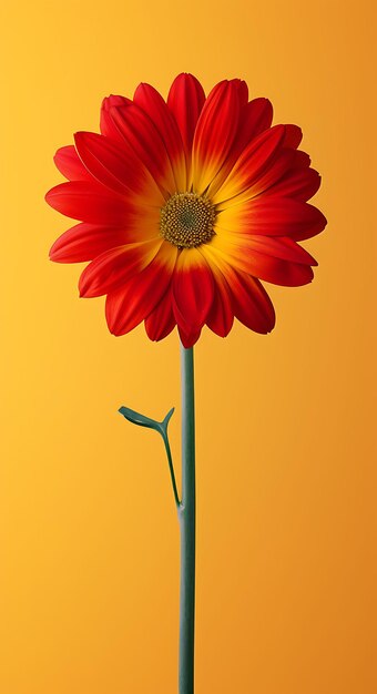 Collage of gerbera daisy flowers with bold red and sunny yellow color s digital art concept poster