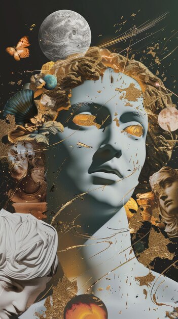 Collage of the gods of Olympus