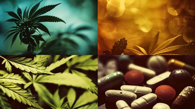collage heroïne, opiaten, marihuana, cannabis, tabletten, LS, decstasy, cocaïne, xanax, drugsverslaving
