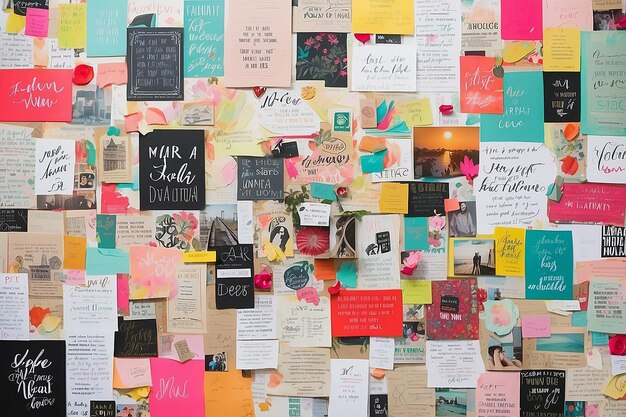 Collage of Inspirational Quotes and Resolutions for the New Year