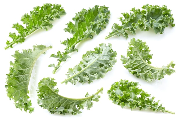 Collage of kale leaves