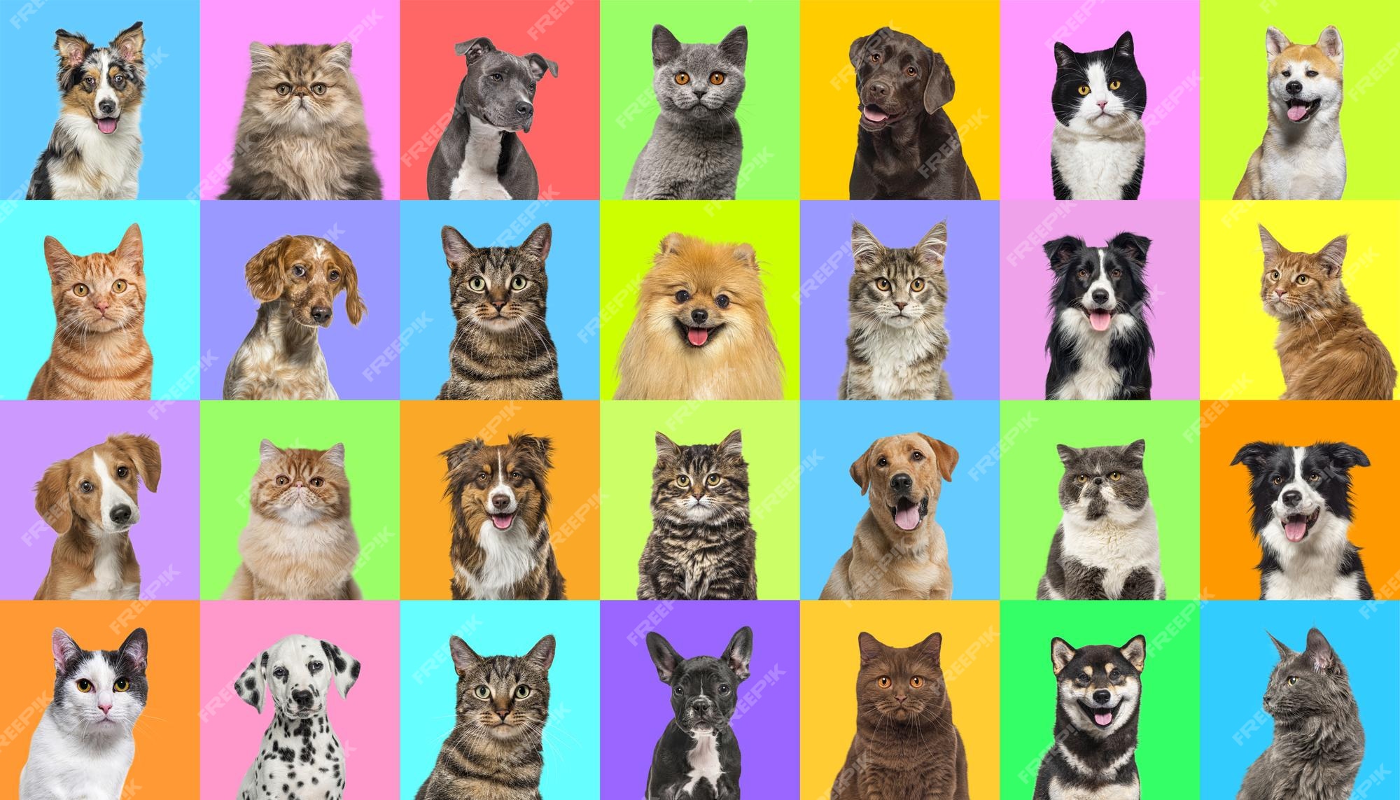 Premium AI Image  Cat Icon Collage