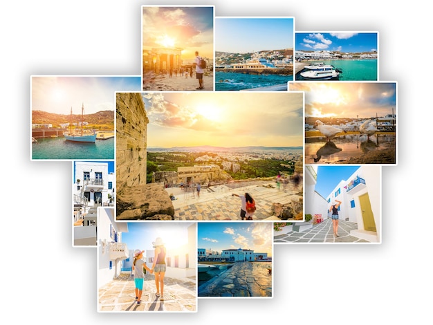 Collage of sights and scenes of greece