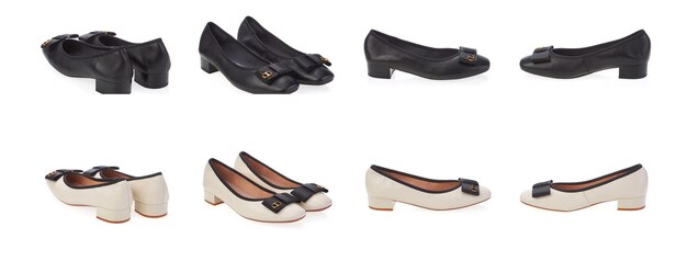 Collage stylish elegant designer fashionable summer spring eco leather women's heeled sandals shoes