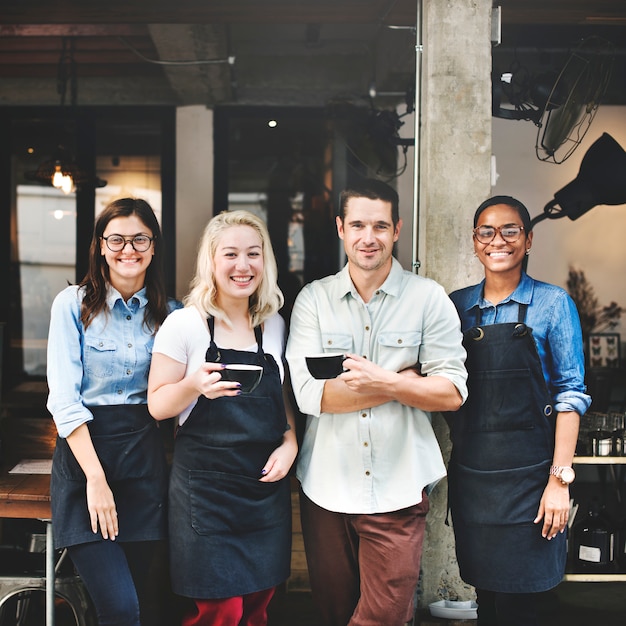 Colleagues at a coffee shop