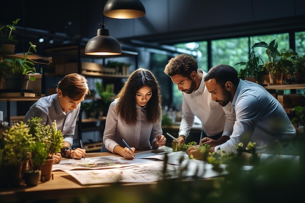 Colleagues Collaborating on Project Endeavors Generative Ai