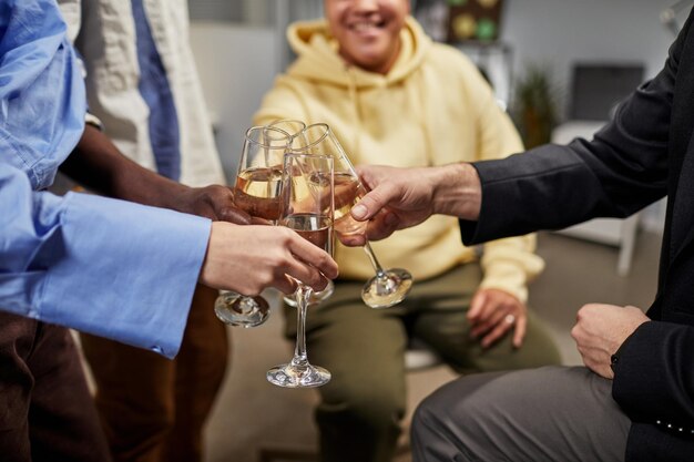 Colleagues Toasting at Office Party