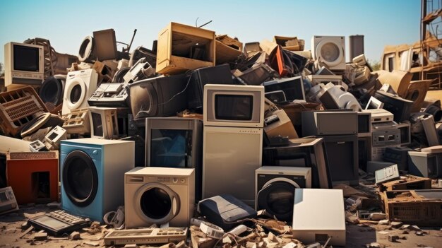 Collect and wait for disposal of electronic waste refrigerators washing machines etc