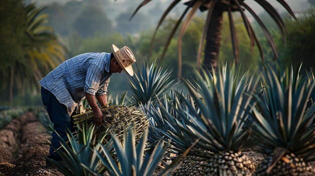 Collected agave for the production of Tequila in the state of Mexico