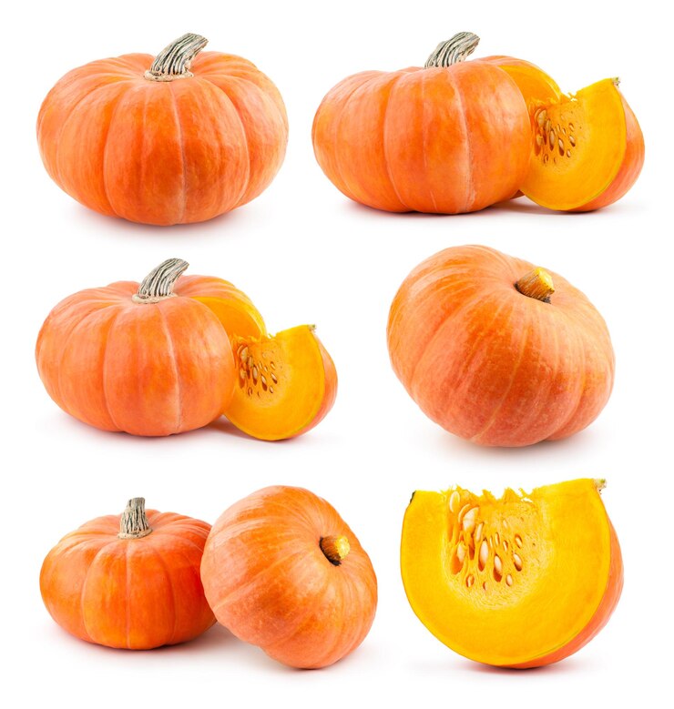 Collectie van pompoenbeelden