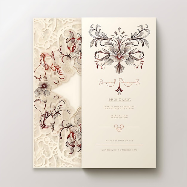 Foto collectie vintage inspired lace wedding invitation card rectangular sh illustratie idee ontwerp