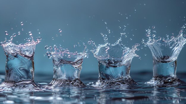 Collecting splashes of water