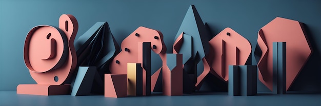 collection 3d background products Show pedestal scenes with geometric platforms Ai Generated