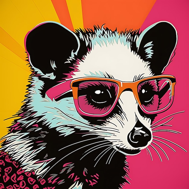 Collection of Amusing and Artistic Pop Art Prints Featuring Endearing funny Animals