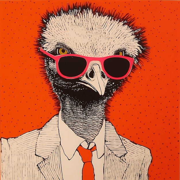 Collection of Amusing and Artistic Pop Art Prints Featuring Endearing funny Animals