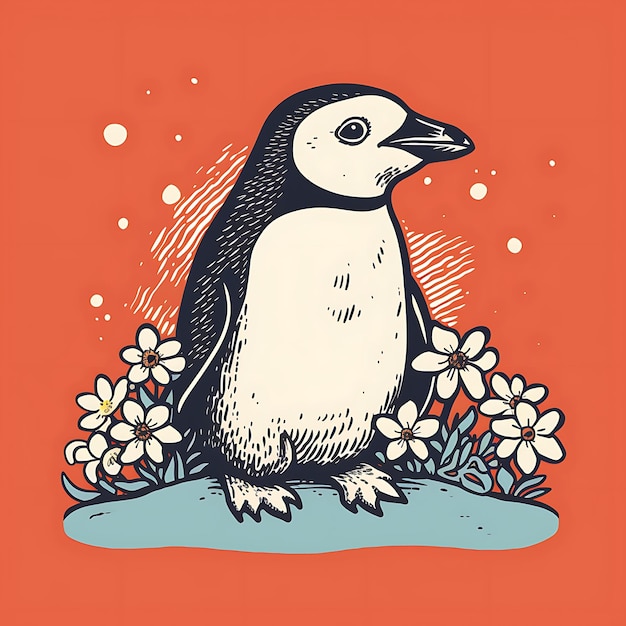 Collection of Amusing and Artistic Pop Art Prints Featuring Endearing Small Animals linocut