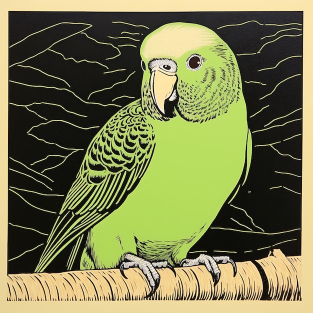 Collection of Amusing and Artistic Pop Art Prints Featuring Endearing Small Animals linocut