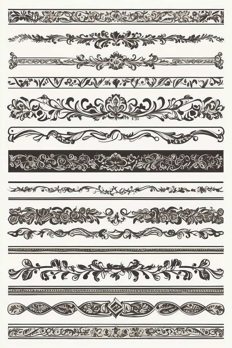 Photo a collection of antique and antique designs
