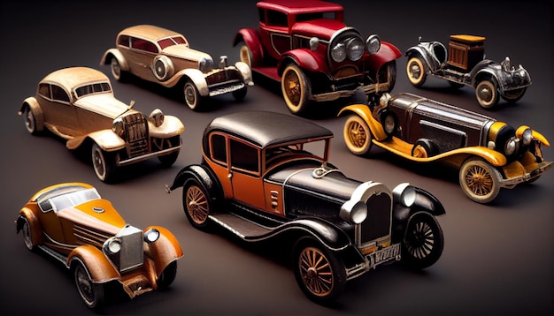 Premium AI Image Collection of antique toy cars for kids 1