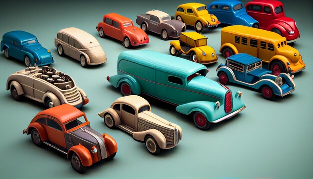 Collection of antique toy cars for kids 1