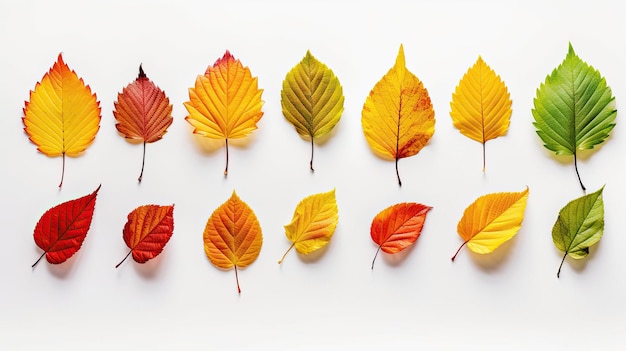 A collection of autumn leaves