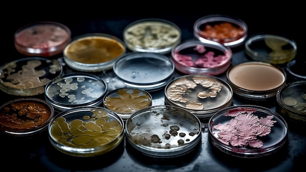 A collection of bacteria on a table