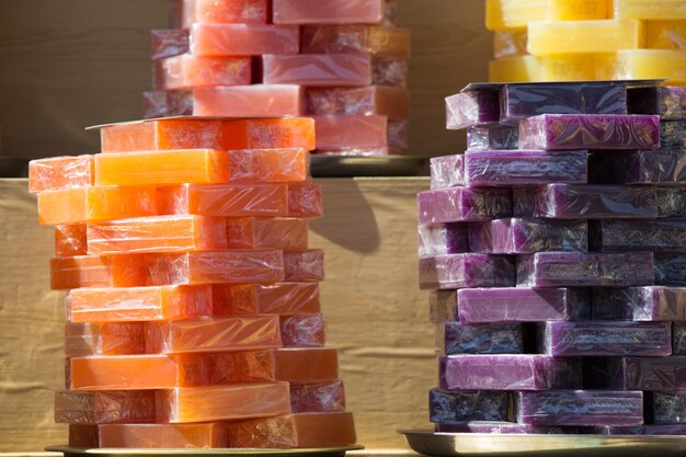 Collection of bars of hand made soap