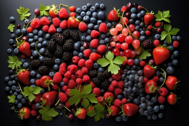 A collection of berries shaped into puzzle pieces
