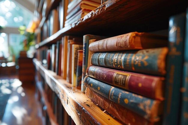 collection of books in the library professional photography