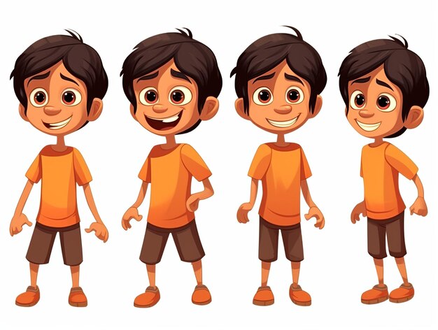 Photo collection of boy illustration