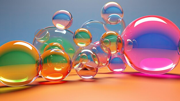 A collection of bubbles that are called soap.