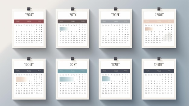 Photo collection of calendar designs