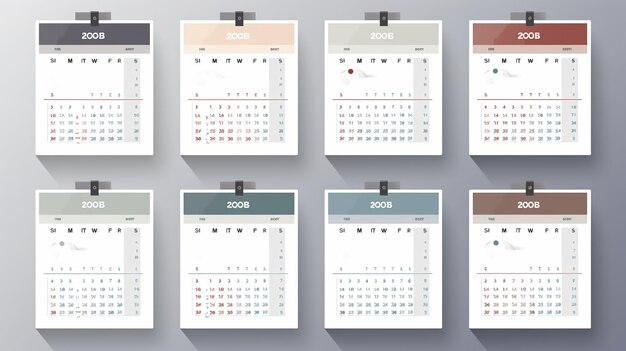 Foto raccolta di disegni di calendari