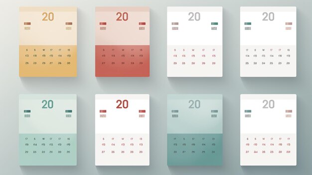 Foto raccolta di disegni di calendari