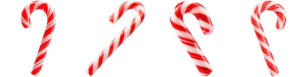  ⁇ 색 배경의 사탕 컬렉션 크리스마스 및 새해 컨셉