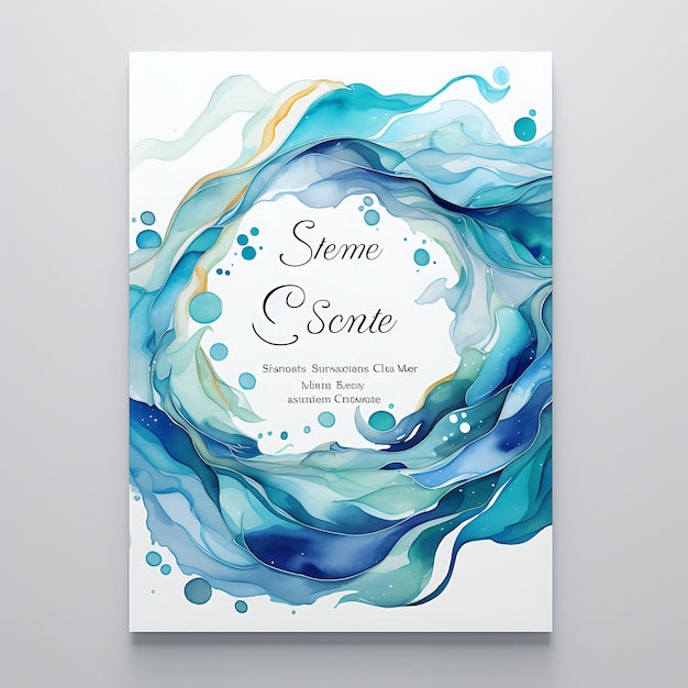 Photo collection caribbean sea waves wedding invitation card wave shape textu illustration idea design