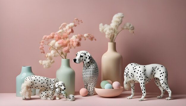 a collection of ceramic animals including one of which is called the best
