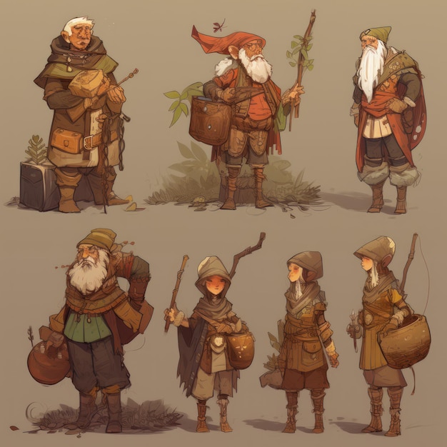 A collection of characters from the book the witch and the wardrobe.