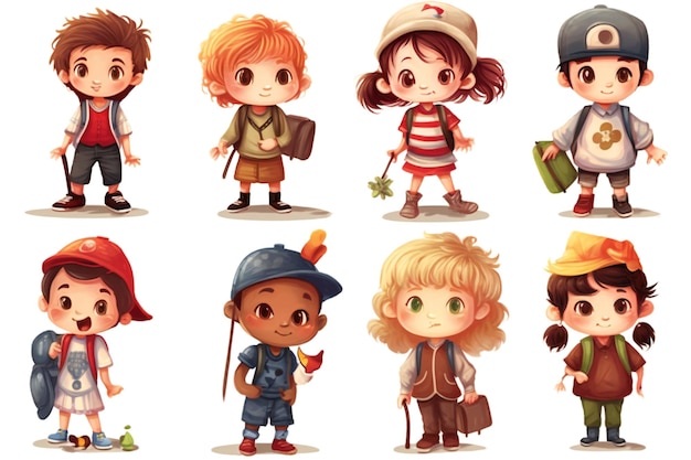 本シリーズのキャラクターを含むキャラクターのコレクション