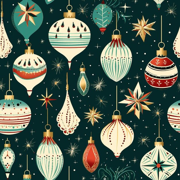 A collection of christmas balls and stars.