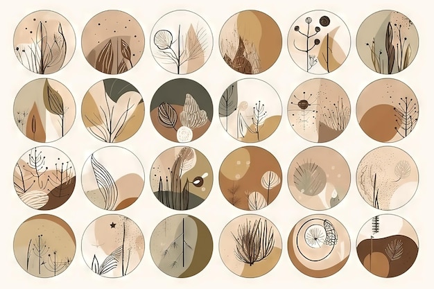 A collection of circles with the words " autumn " on the bottom.