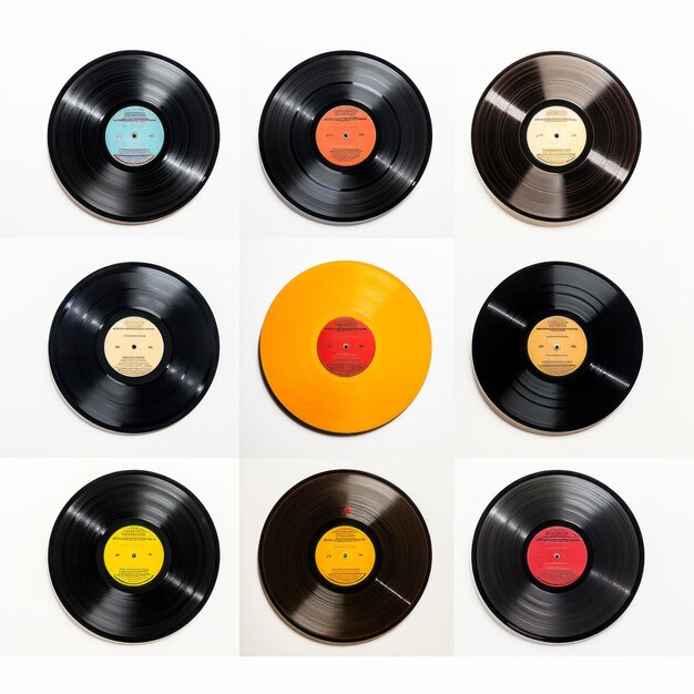 Collection of Classic Retro Vinyl Records