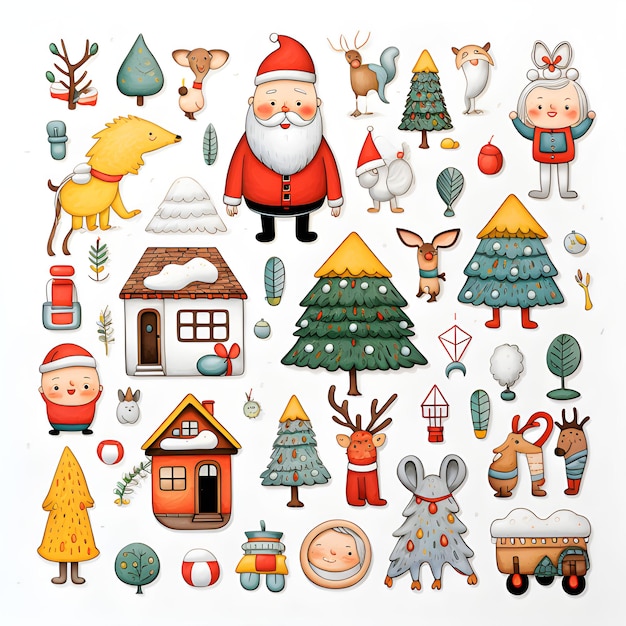 Photo collection of clipart christmas ai generated