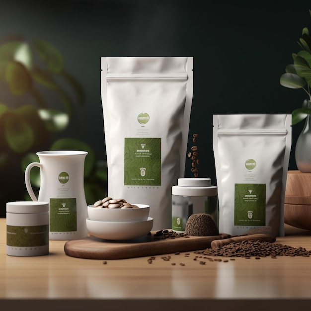 a collection of coffee products including coffee beans coffee and coffee